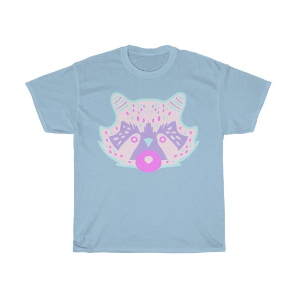Unisex Heavy Cotton Tee - Racoon_Pastel - Image 5