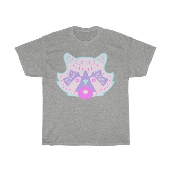 Unisex Heavy Cotton Tee - Racoon_Pastel - Image 3