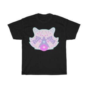 Unisex Heavy Cotton Tee - Racoon_Pastel