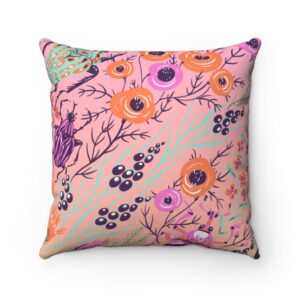 Spun Polyester Square Pillow - Weevil Insect Dual Color