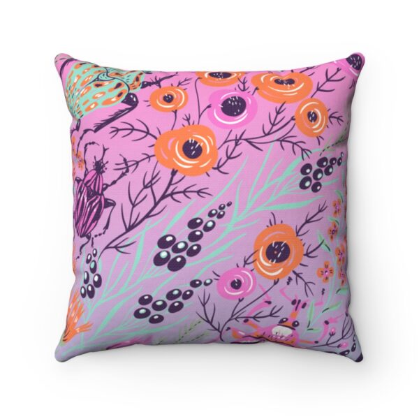 Spun Polyester Square Pillow - Weevil Insect Dual Color - Image 2