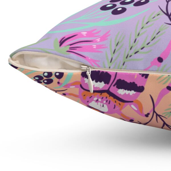 Spun Polyester Square Pillow - Weevil Insect Dual Color - Image 3