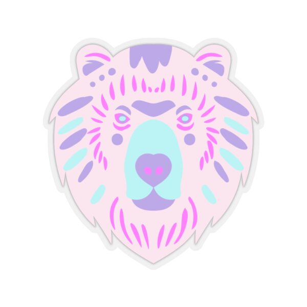 Kiss-Cut Stickers- Bear Face Pastel - Image 4