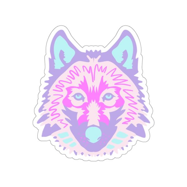 Kiss-Cut Stickers - Wolf Face Pastel - Image 7