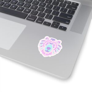 Kiss-Cut Stickers- Bear Face Pastel