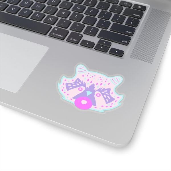 Kiss-Cut Stickers- Racoon Face Pastel