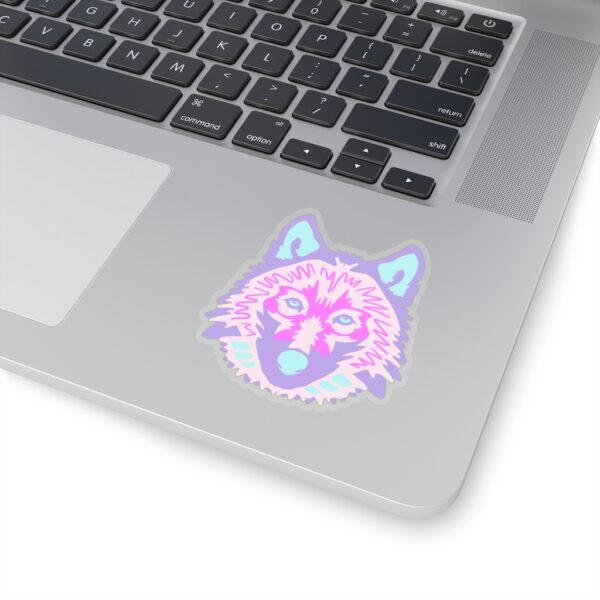 Kiss-Cut Stickers - Wolf Face Pastel