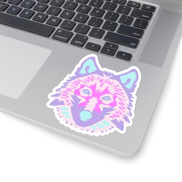 Kiss-Cut Stickers - Wolf Face Pastel - Image 17