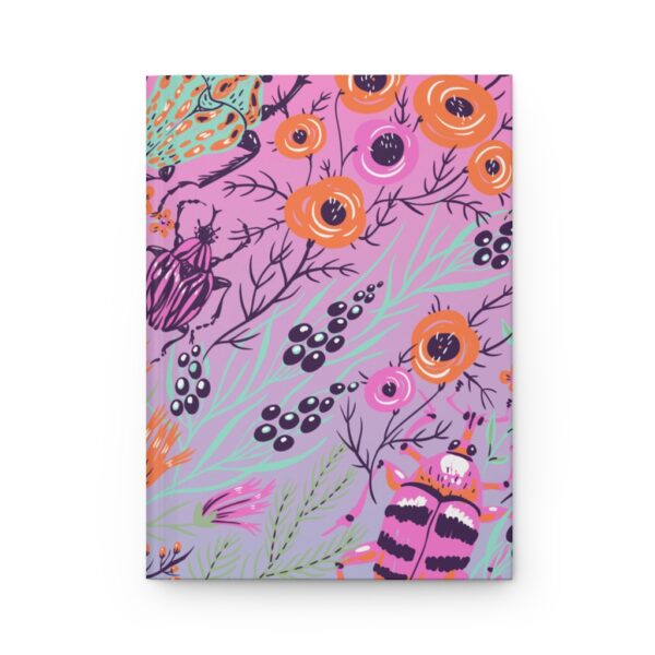 Hardcover Journal Matte - Weevil Insect Pattern Blue/Purple - Image 2