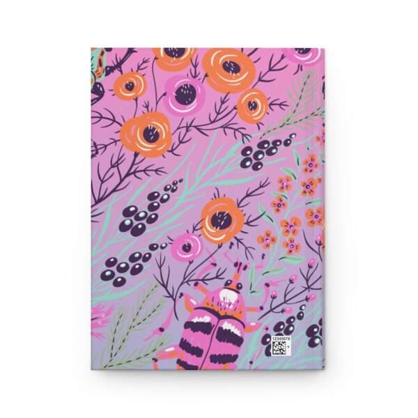 Hardcover Journal Matte - Weevil Insect Pattern Blue/Purple - Image 3