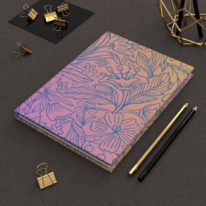 Hardcover Journal Matte - Berry Leafy Pattern