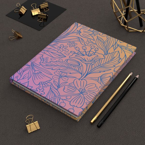 Hardcover Journal Matte - Berry Leafy Pattern