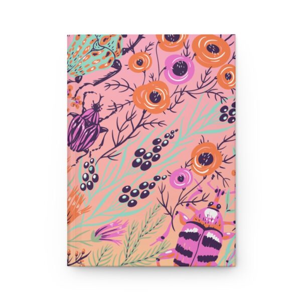 Hardcover Journal Matte - Weevil Insect Pattern Pink/Orange - Image 2