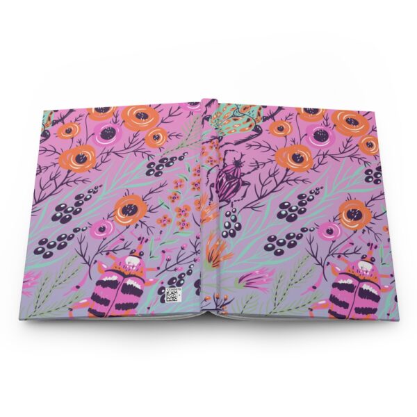 Hardcover Journal Matte - Weevil Insect Pattern Blue/Purple - Image 6