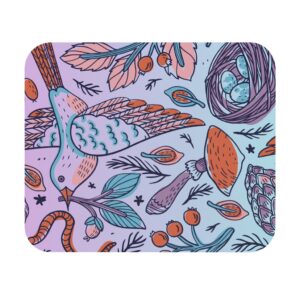 Mouse Pad  - Bird Pattern Blue/Purple