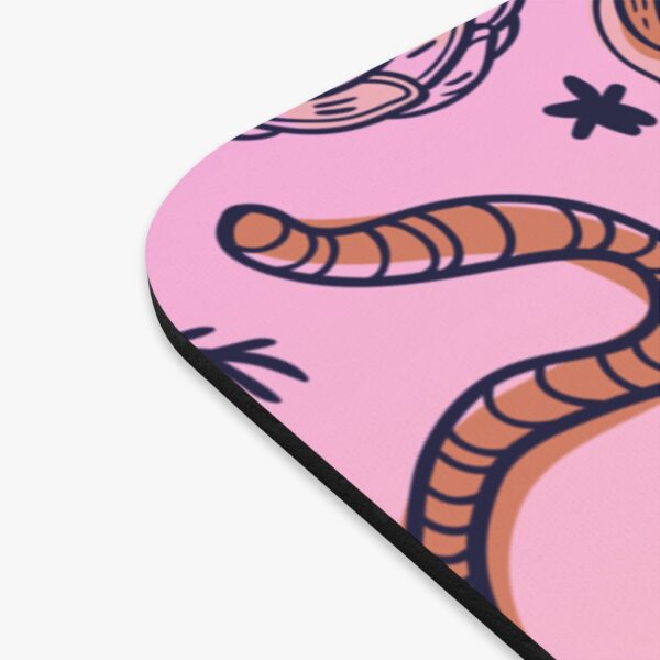 Mouse Pad  - Bird Pattern Pink/Orange - Image 3