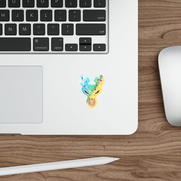 Holographic Die-cut Stickers Deer Face - Image 6