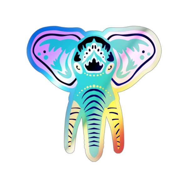 Holographic Die-cut Sticker Elephant Face - Image 5