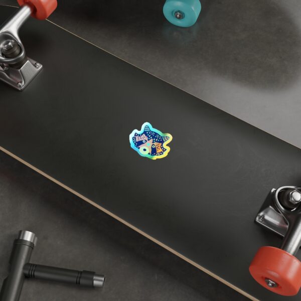 Holographic Die-cut Sticker Racoon Face - Image 6