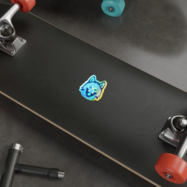 Holographic Die-cut Sticker Wolf Face - Image 5