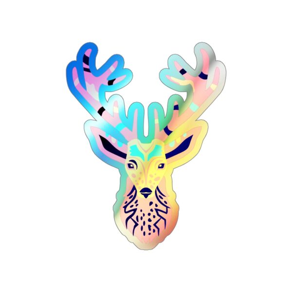 Holographic Die-cut Stickers Deer Face - Image 4