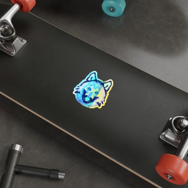 Holographic Die-cut Sticker Wolf Face - Image 9