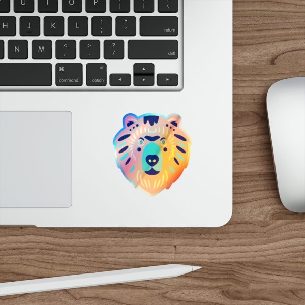 Holographic Die-cut Stickers Bear Face - Image 7