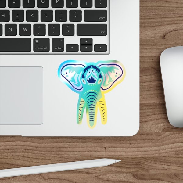 Holographic Die-cut Sticker Elephant Face - Image 4
