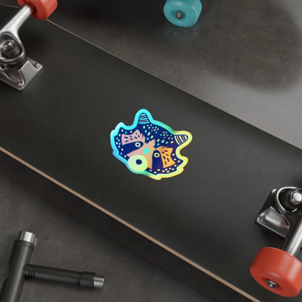 Holographic Die-cut Sticker Racoon Face - Image 10