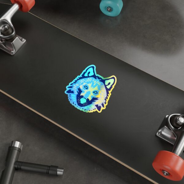 Holographic Die-cut Sticker Wolf Face - Image 13