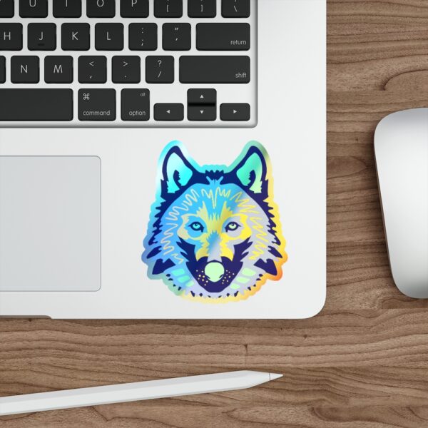 Holographic Die-cut Sticker Wolf Face - Image 14