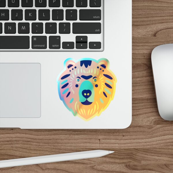 Holographic Die-cut Stickers Bear Face - Image 11