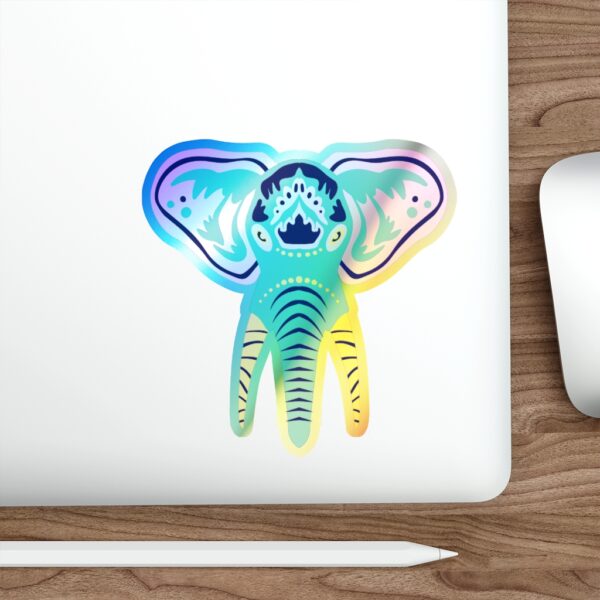 Holographic Die-cut Sticker Elephant Face - Image 15