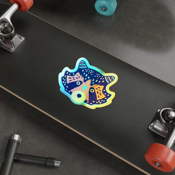 Holographic Die-cut Sticker Racoon Face - Image 14