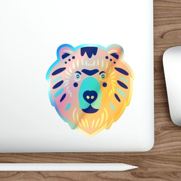Holographic Die-cut Stickers Bear Face - Image 15