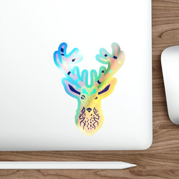 Holographic Die-cut Stickers Deer Face