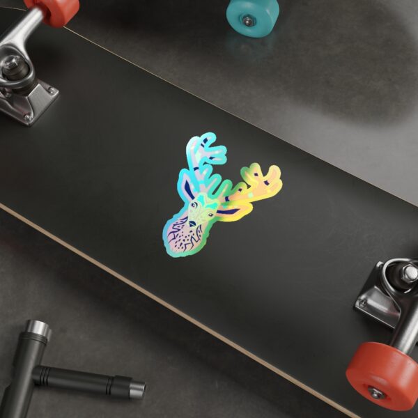 Holographic Die-cut Stickers Deer Face - Image 3