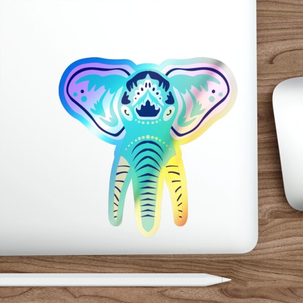 Holographic Die-cut Sticker Elephant Face - Image 18