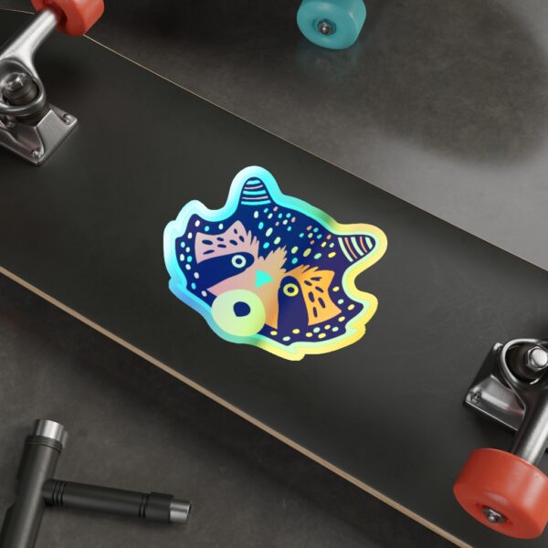 Holographic Die-cut Sticker Racoon Face - Image 17