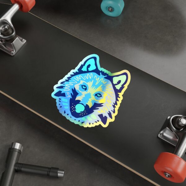Holographic Die-cut Sticker Wolf Face - Image 17