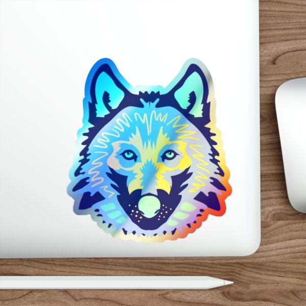 Holographic Die-cut Sticker Wolf Face - Image 18