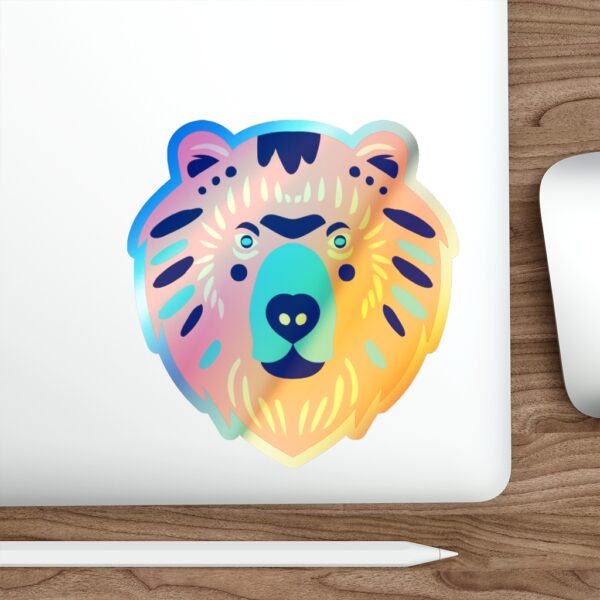 Holographic Die-cut Stickers Bear Face - Image 18