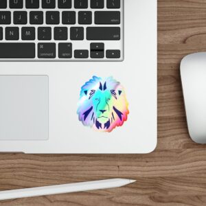 Holographic Die-cut Sticker Lion Face