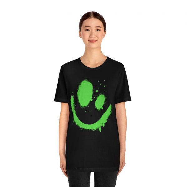 Smile Graffiti Green (unisex tee/lightweight) - Image 2