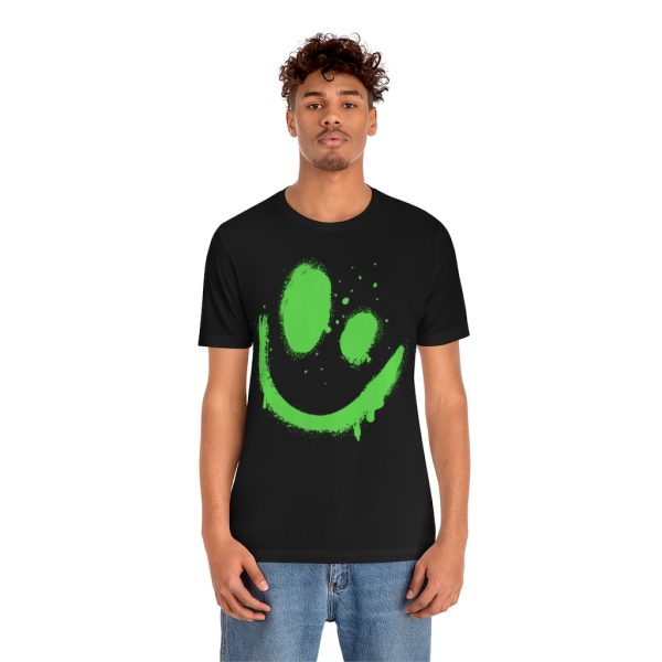 Smile Graffiti Green (unisex tee/lightweight) - Image 3