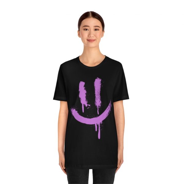 Smile Graffiti Purple (unisex tee/lightweight) - Image 2