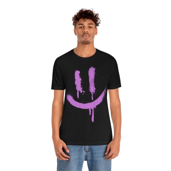 Smile Graffiti Purple (unisex tee/lightweight) - Image 3