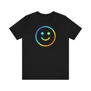 Rainbow Smile Outline (unisex tee/lightweight)