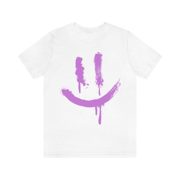 Smile Graffiti Purple (unisex tee/lightweight) - Image 4