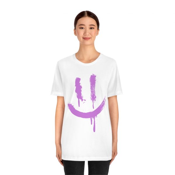 Smile Graffiti Purple (unisex tee/lightweight) - Image 5